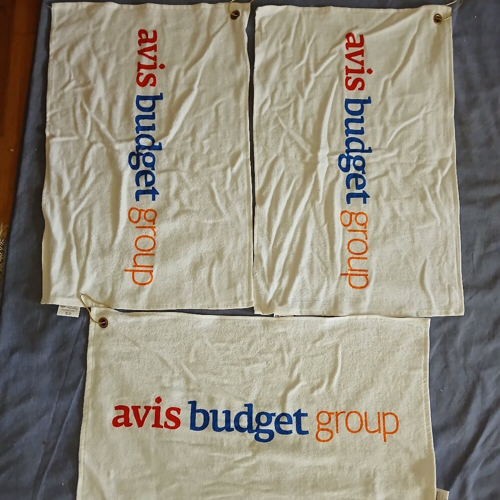 McArthur Avis Budget Group Towel 25" x 16" x 3 with hanging Hook New